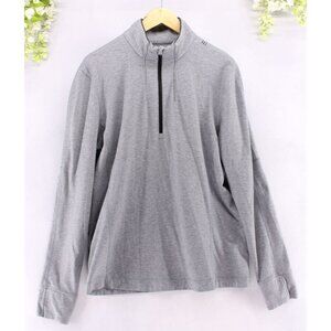 Lululemon Men's Sweat Session 1/2 Zip Silver Heathered Slate Sz L